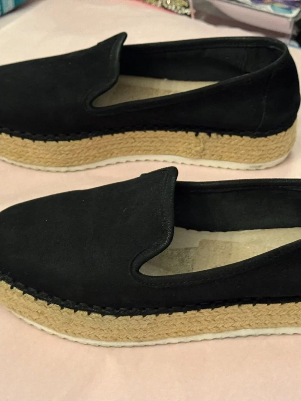 Women's Gianni Bini Suede Espadrille Platform Shoes (7.5)